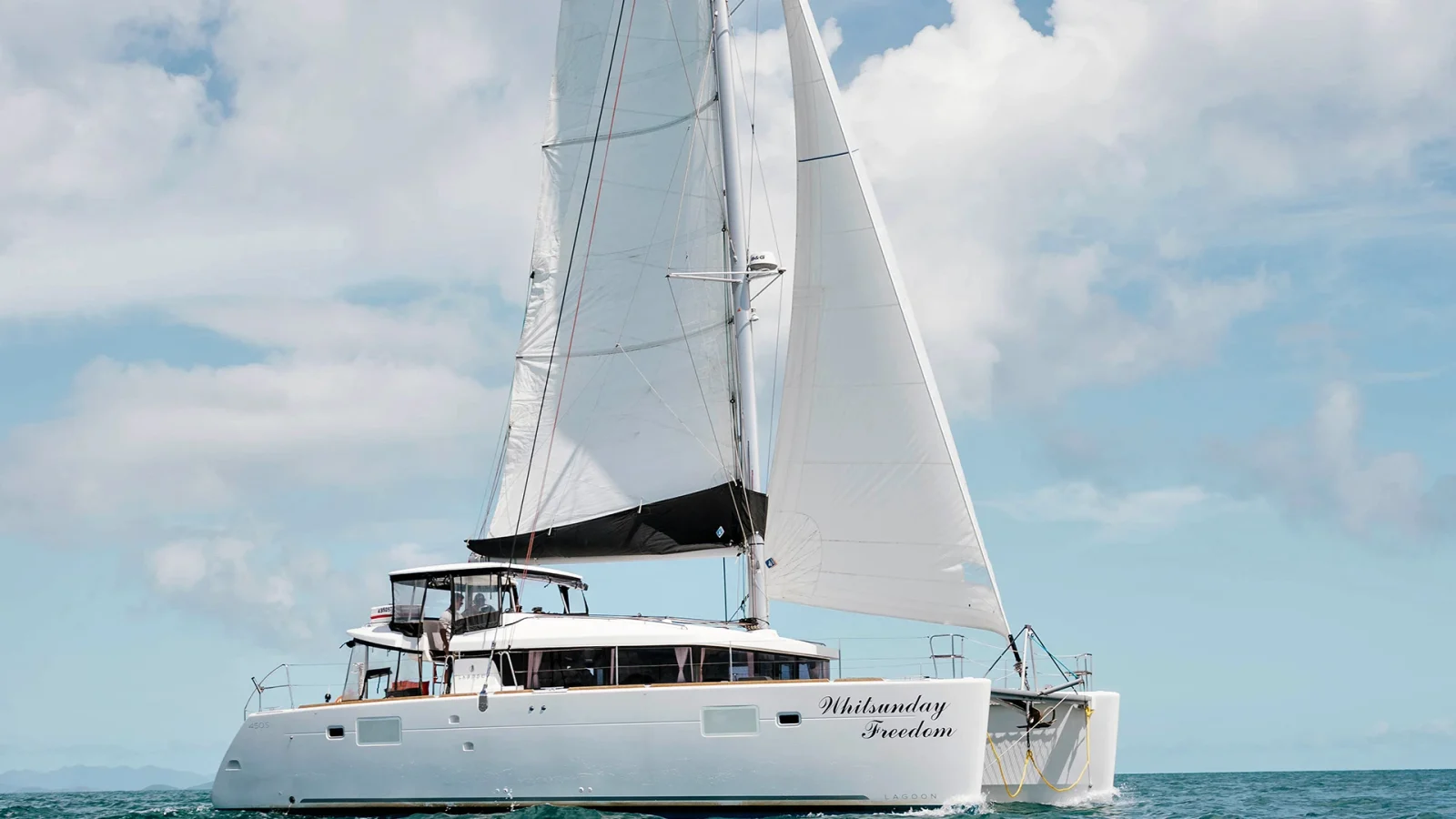 SV Whitsunday Freedom sailing catamaran in the Whitsundays