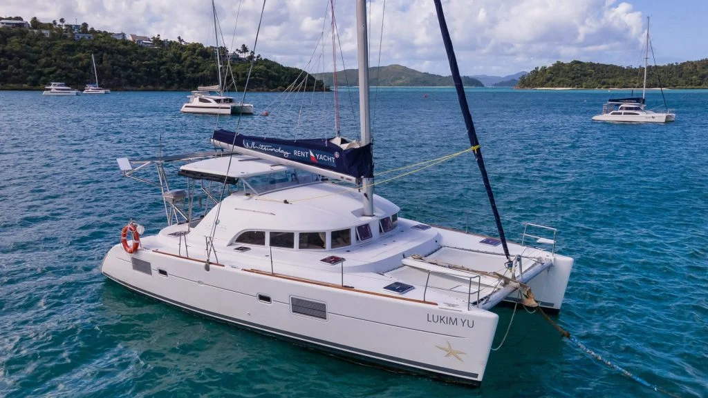 Lukim Yu Lagoon 380 sailing catamaran in the Whitsundays