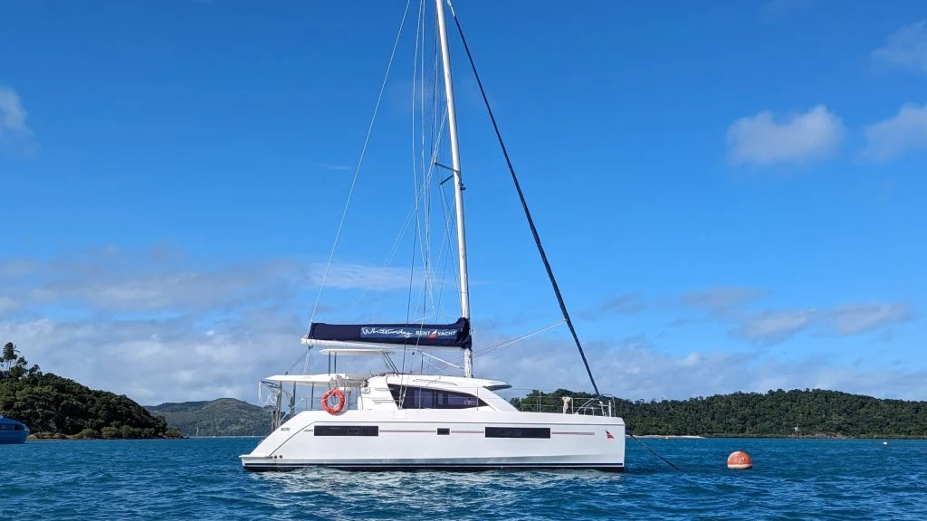 Miss Evie Leopard 40 sailing catamaran in the Whitsundays