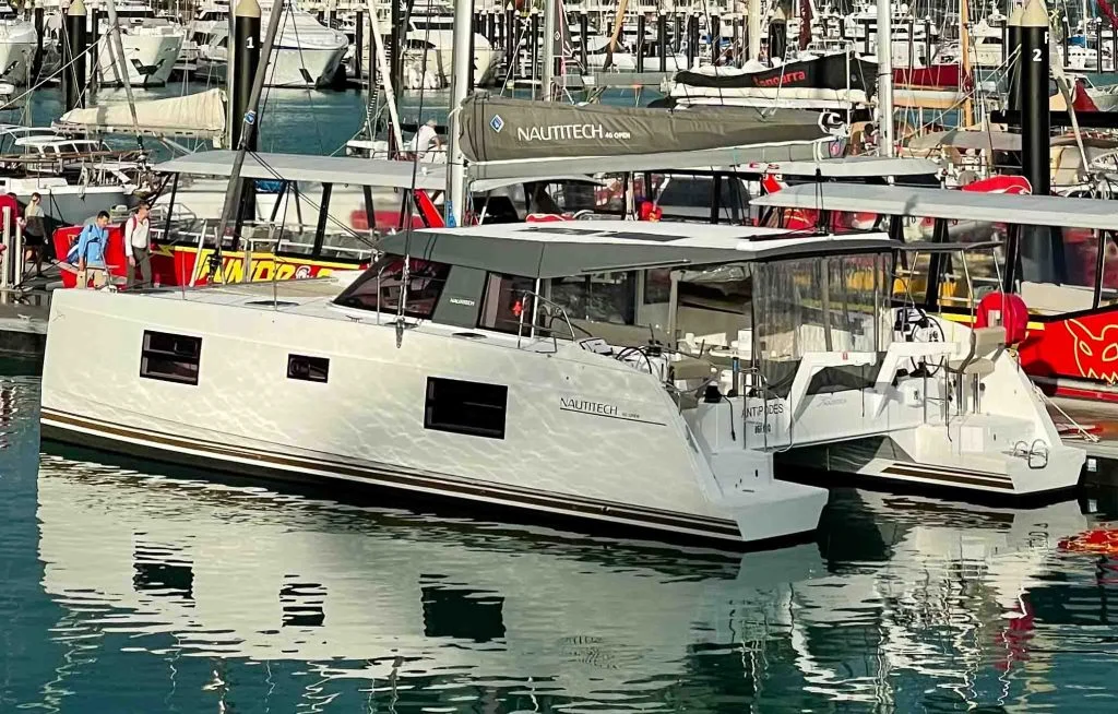 Antipodes Nautitech Open 40 sailing catamaran in the Whitsundays
