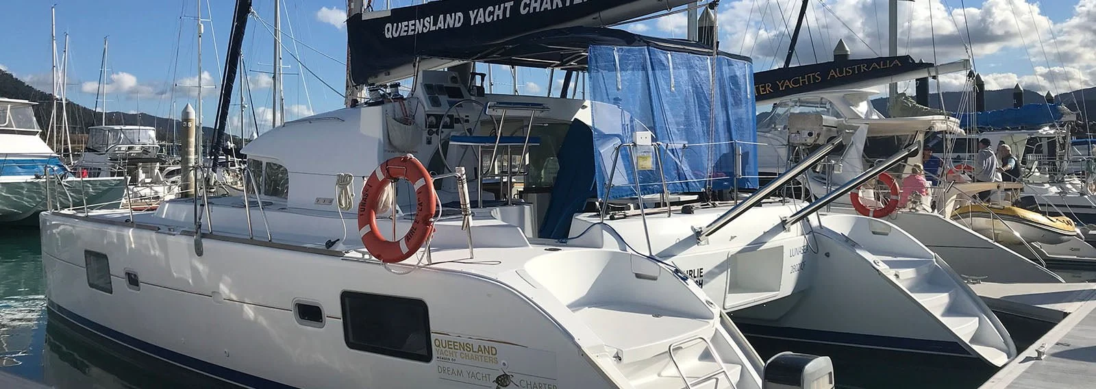 Lunasea Lagoon 380 sailing catamaran in the Whitsundays